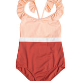 Coco One Piece Swimsuit Terracotta and Peachpink
