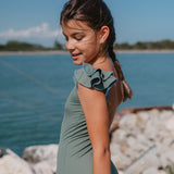 Aurora Surf Suit in Sage Green & Dustyblue