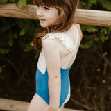 Coco One Piece Swimsuit Skyblue And Ivory
