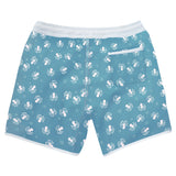 Swim Short Tommaso Folpetto print Seafoam