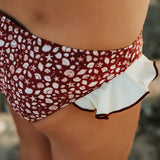Nora Swim Pants Terracotta Shell Print