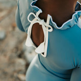 Sofia Surf Suit Dusty Blue And Ivory