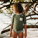 Jamie Rashguard Sage Green and Ivory
