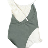 Coco One Piece Swimsuit Sage Green And Ivory