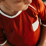 Jamie Rashguard Terracotta and Ivory