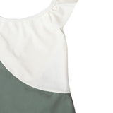 Coco One Piece Swimsuit Sage Green And Ivory
