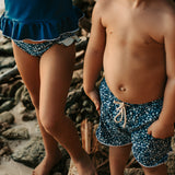 Nora Swim Pants Night Blue Shell Print