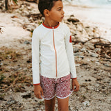 Leo Rashguard Ivory And Terracotta