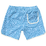 Rupert Swim Shorts Banana Leaves Print In Sky Blue