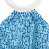 Scarlett One Piece Swimsuit Banana Leaves Print Sky Blue
