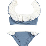 Elisa Bikini Dusty Blue And Ivory