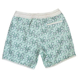 Swim Short Tommaso Jellyfish Print In Mint and Sage