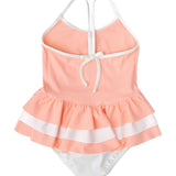 Amelia one piece in peach pink and ivory