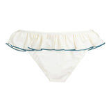 Anna Swim pants in Ivory & Teal