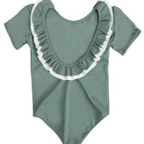 Carlotta Surf Suit in Sage Green & Ivory