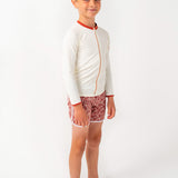Leo Rashguard Ivory And Terracotta