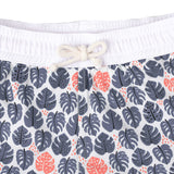 Swimshort Tommaso - Tropical Leaves Pebbles Print