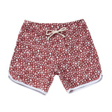 Rupert Swim Shorts Terracotta Shell Print