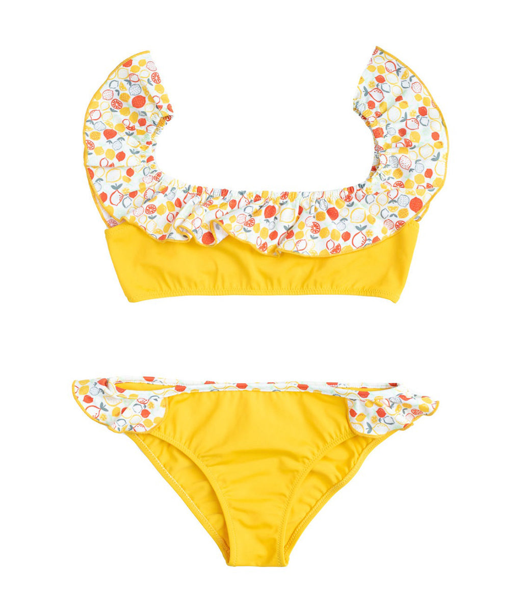 Elisa Bikini Sicilian Yellow And Lemon Print