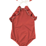 Linda One Piece Swimsuit Terracotta & Ivory