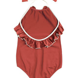 Linda One Piece Swimsuit Terracotta & Ivory