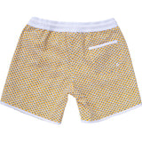 Swimshort Tommaso - Scales print mango yellow and pebble