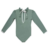 Sofia Surf Suit in Sage Green & Ivory