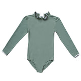 Sofia Surf Suit in Sage Green & Ivory