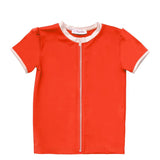Rashguard Rose in MandarinRed & Ivory