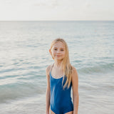 Olivia one piece-cobalt blue and cloudgrey