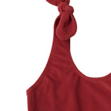 Georgia One Piece Towelling Swimsuit Terracotta