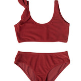 Victoria Towelling Bikini in Terracotta