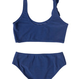 Victoria Towelling Bikini in Spaceblue