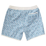 Swim Short Tommaso Jellyfish Print In Dusty Blue