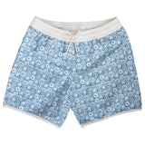Swim Short Tommaso Jellyfish Print In Dusty Blue