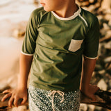 Jamie Rashguard Sage Green and Ivory