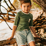 Jamie Rashguard Sage Green and Ivory
