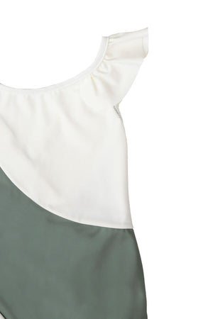 Coco One Piece Swimsuit Sage Green And Ivory