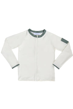 Leo Rashguard Ivory And Sage Green