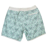 Swim Short Tommaso Jellyfish Print In Mint and Sage