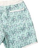 Swim Short Tommaso Jellyfish Print In Mint and Sage