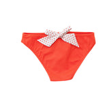 Isabella swim pants in mandarinred and scales print