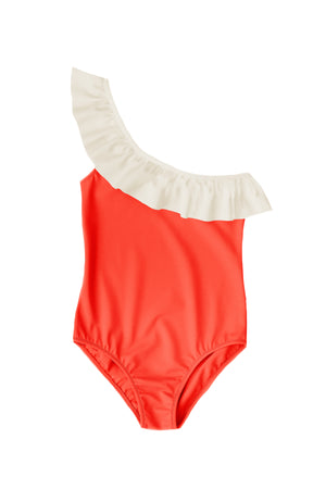 Marley one piece in MandarinRed and Ivory