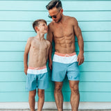 Men's Swim shorts Harry - Light Blue and Pink