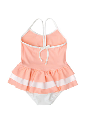 Amelia one piece in peach pink and ivory