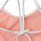 Amelia one piece in peach pink and ivory