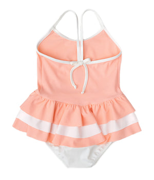 Amelia one piece in peach pink and ivory
