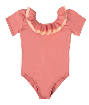 Carlotta Surf Suit in Coral Pink & Peach Pink