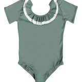 Carlotta Surf Suit in Sage Green & Ivory