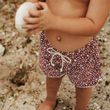 Rupert Swim Shorts Terracotta Shell Print
